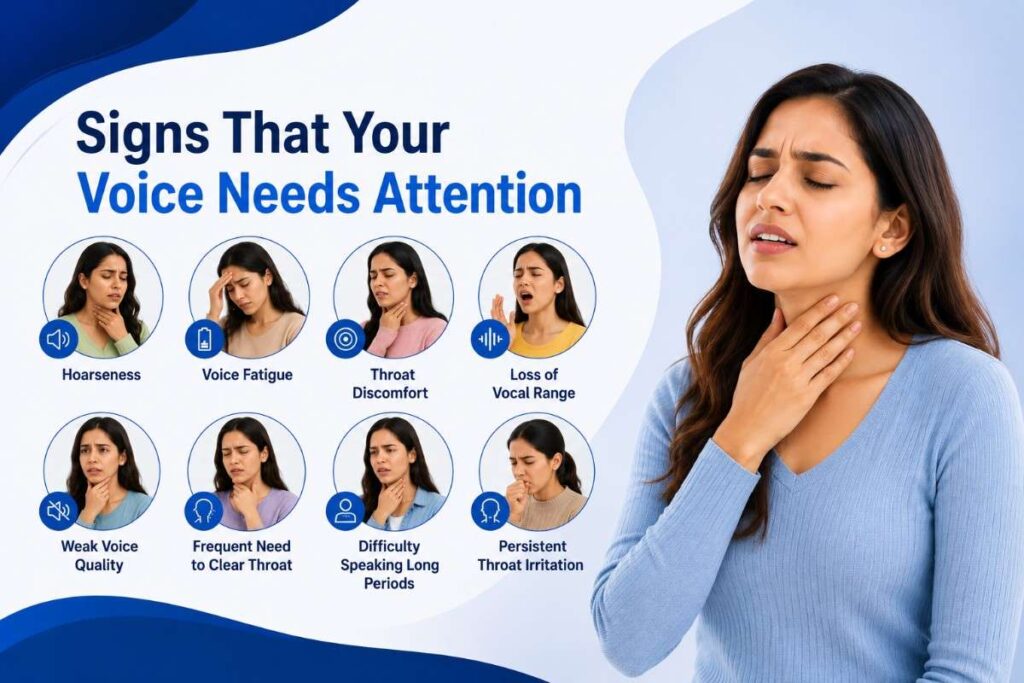 How to Improve Vocal Health by recognizing signs that your voice needs attention and early voice strain symptoms